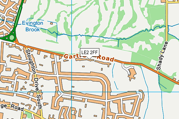 LE2 2FF map - OS VectorMap District (Ordnance Survey)