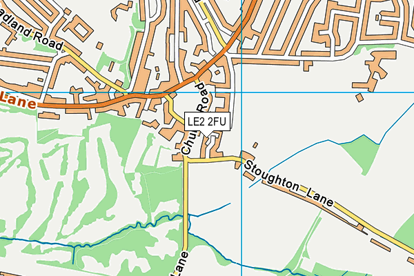 LE2 2FU map - OS VectorMap District (Ordnance Survey)