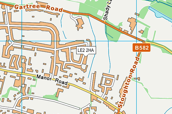 LE2 2HA map - OS VectorMap District (Ordnance Survey)