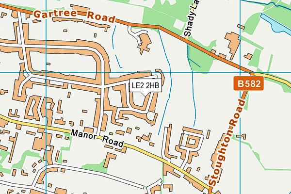 LE2 2HB map - OS VectorMap District (Ordnance Survey)