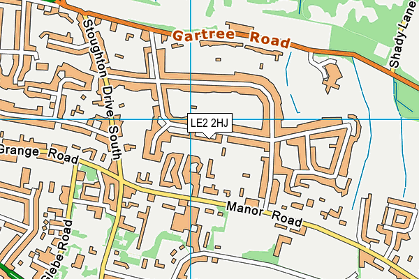 LE2 2HJ map - OS VectorMap District (Ordnance Survey)