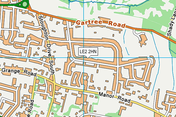 LE2 2HN map - OS VectorMap District (Ordnance Survey)