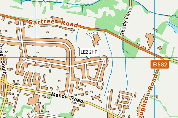 LE2 2HP map - OS VectorMap District (Ordnance Survey)