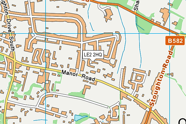 LE2 2HQ map - OS VectorMap District (Ordnance Survey)