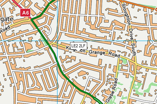 LE2 2LF map - OS VectorMap District (Ordnance Survey)