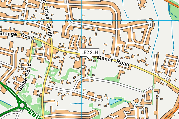 LE2 2LH map - OS VectorMap District (Ordnance Survey)