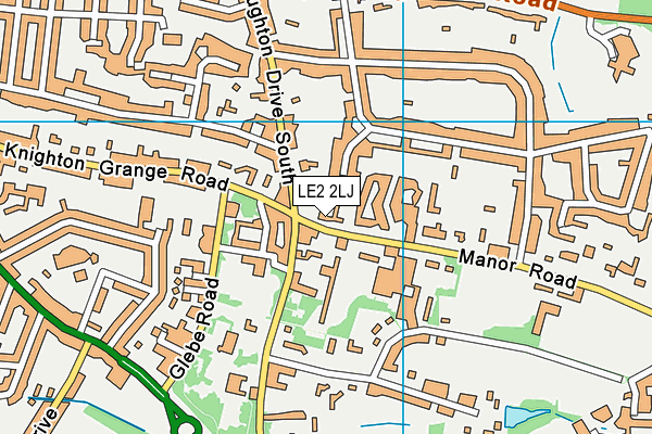 LE2 2LJ map - OS VectorMap District (Ordnance Survey)