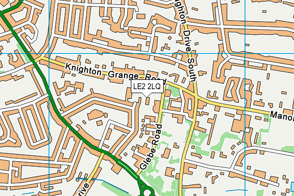 LE2 2LQ map - OS VectorMap District (Ordnance Survey)