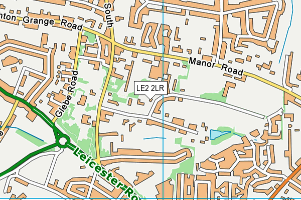 LE2 2LR map - OS VectorMap District (Ordnance Survey)