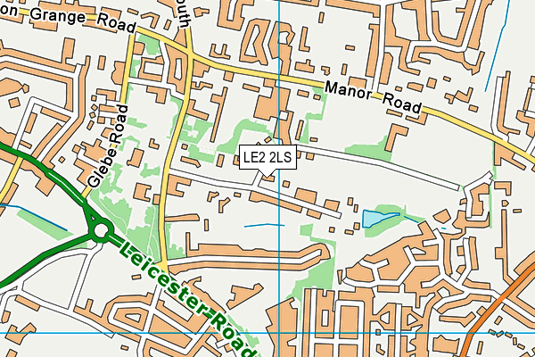 LE2 2LS map - OS VectorMap District (Ordnance Survey)