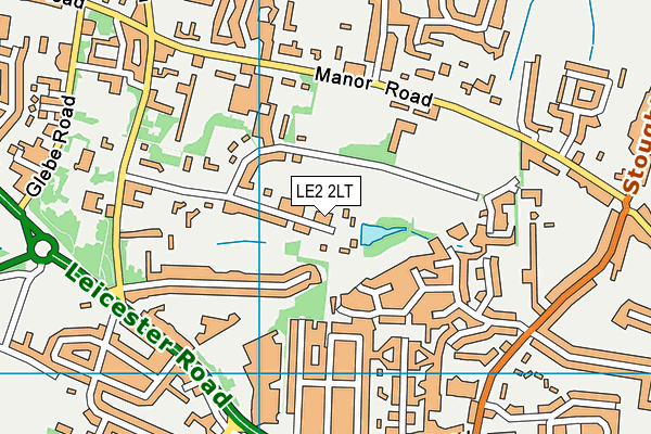 LE2 2LT map - OS VectorMap District (Ordnance Survey)