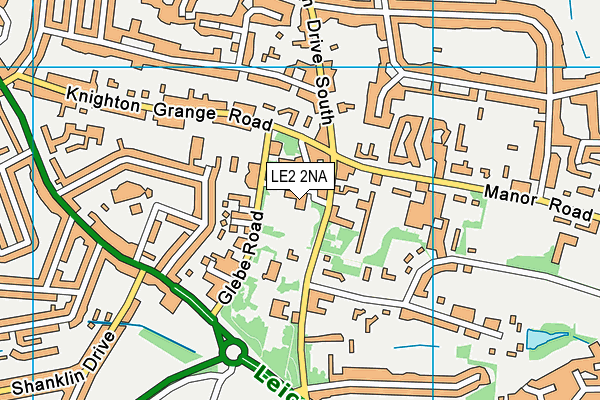 LE2 2NA map - OS VectorMap District (Ordnance Survey)