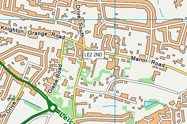 LE2 2ND map - OS VectorMap District (Ordnance Survey)