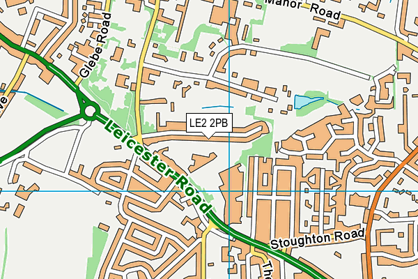 LE2 2PB map - OS VectorMap District (Ordnance Survey)