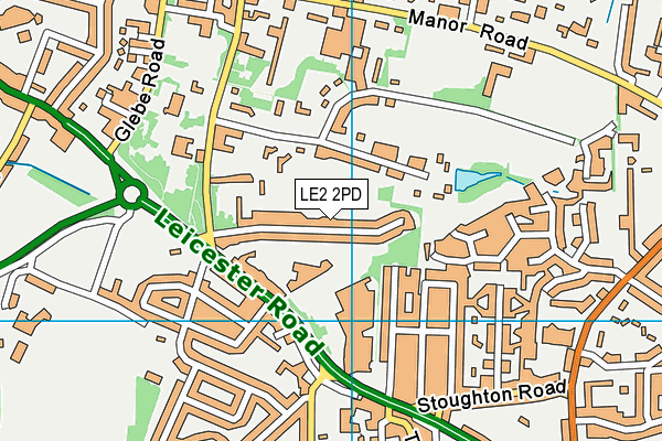 LE2 2PD map - OS VectorMap District (Ordnance Survey)