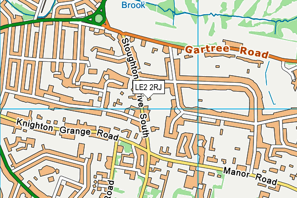 LE2 2RJ map - OS VectorMap District (Ordnance Survey)