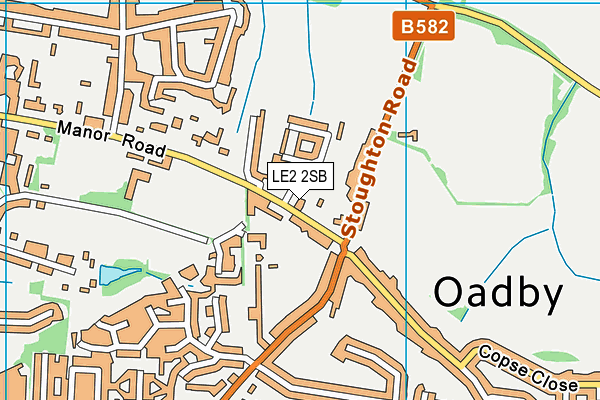LE2 2SB map - OS VectorMap District (Ordnance Survey)