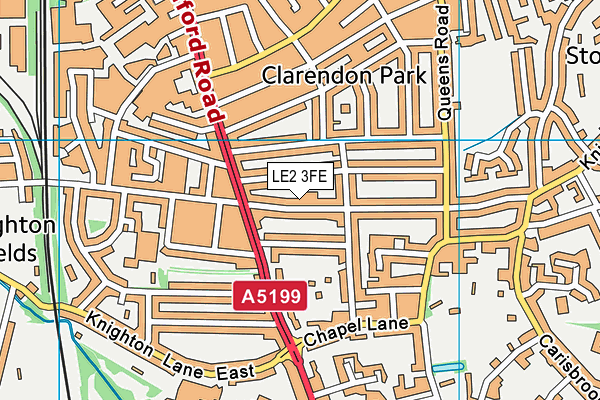 LE2 3FE map - OS VectorMap District (Ordnance Survey)