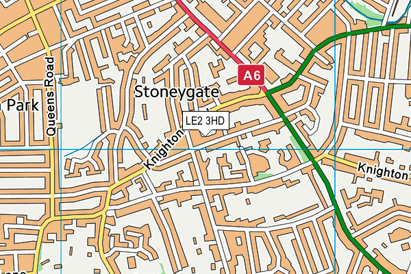 LE2 3HD map - OS VectorMap District (Ordnance Survey)