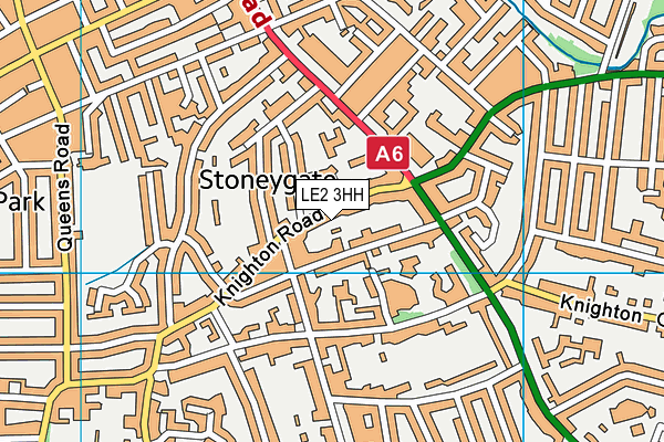 LE2 3HH map - OS VectorMap District (Ordnance Survey)