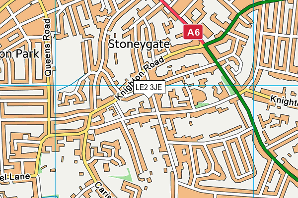 LE2 3JE map - OS VectorMap District (Ordnance Survey)