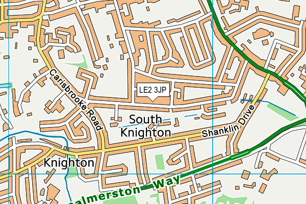 LE2 3JP map - OS VectorMap District (Ordnance Survey)