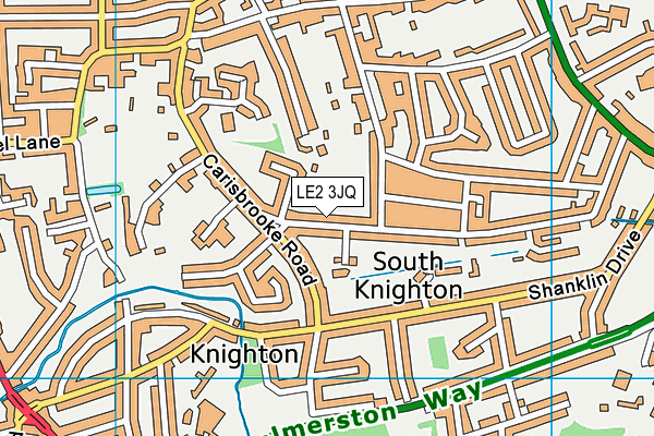 LE2 3JQ map - OS VectorMap District (Ordnance Survey)