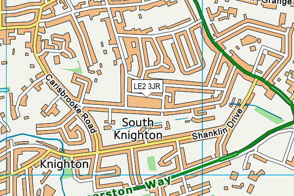 LE2 3JR map - OS VectorMap District (Ordnance Survey)