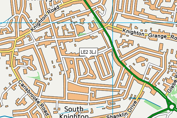 LE2 3LJ map - OS VectorMap District (Ordnance Survey)