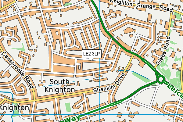 LE2 3LP map - OS VectorMap District (Ordnance Survey)