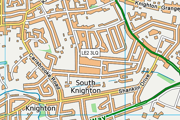 LE2 3LQ map - OS VectorMap District (Ordnance Survey)