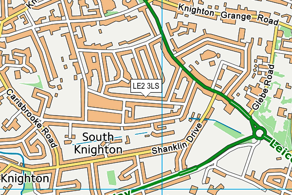 LE2 3LS map - OS VectorMap District (Ordnance Survey)