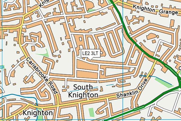 LE2 3LT map - OS VectorMap District (Ordnance Survey)