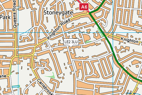 LE2 3LU map - OS VectorMap District (Ordnance Survey)