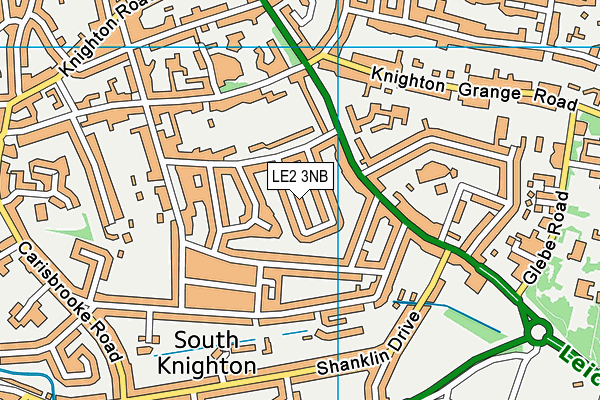 LE2 3NB map - OS VectorMap District (Ordnance Survey)