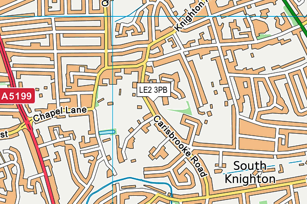 LE2 3PB map - OS VectorMap District (Ordnance Survey)