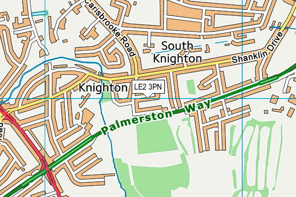 LE2 3PN map - OS VectorMap District (Ordnance Survey)