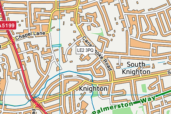 LE2 3PQ map - OS VectorMap District (Ordnance Survey)