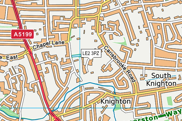 LE2 3PZ map - OS VectorMap District (Ordnance Survey)