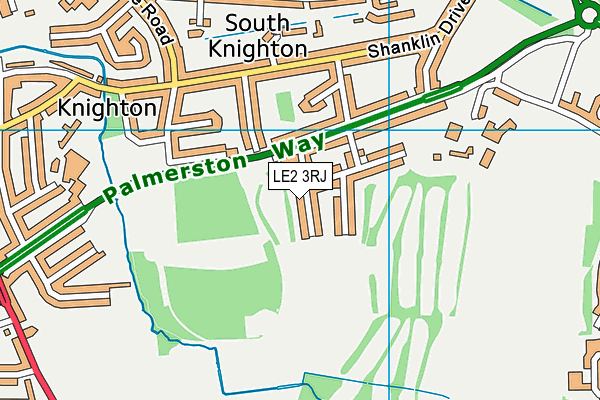 LE2 3RJ map - OS VectorMap District (Ordnance Survey)