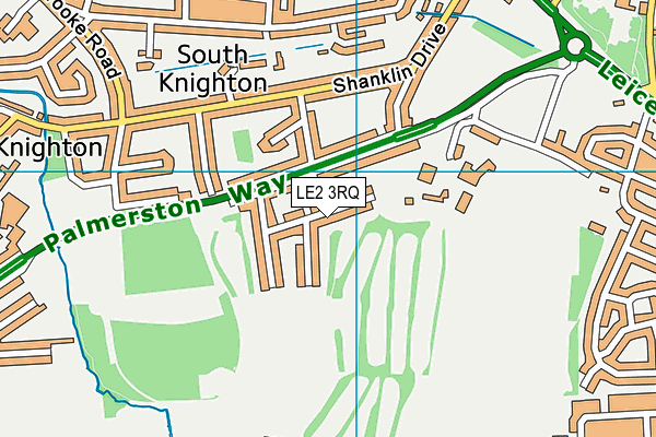 LE2 3RQ map - OS VectorMap District (Ordnance Survey)