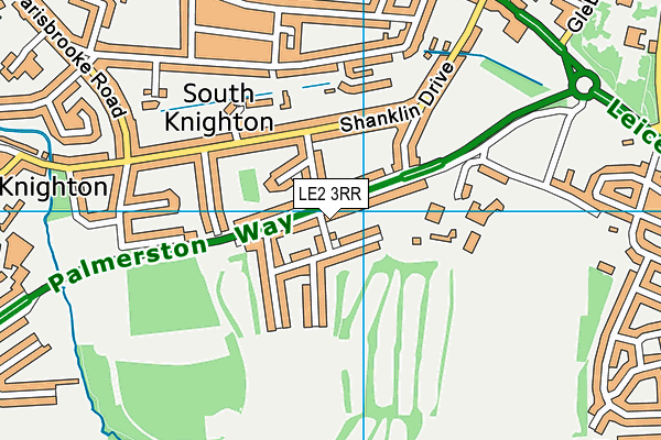 LE2 3RR map - OS VectorMap District (Ordnance Survey)