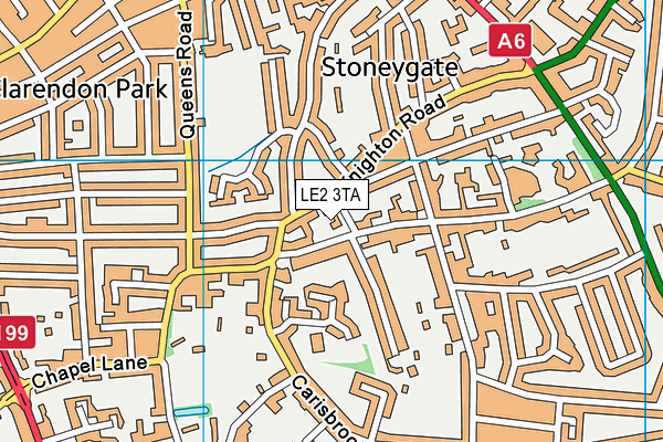 LE2 3TA map - OS VectorMap District (Ordnance Survey)
