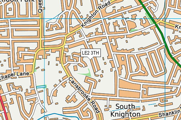 LE2 3TH map - OS VectorMap District (Ordnance Survey)