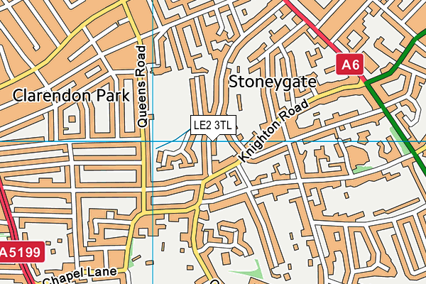 LE2 3TL map - OS VectorMap District (Ordnance Survey)