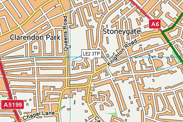 LE2 3TP map - OS VectorMap District (Ordnance Survey)