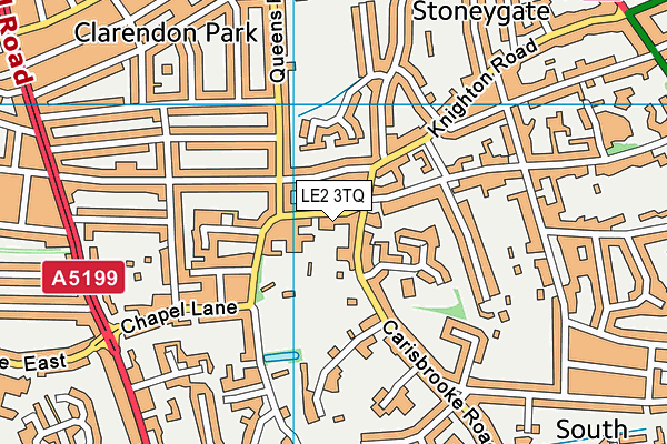 LE2 3TQ map - OS VectorMap District (Ordnance Survey)