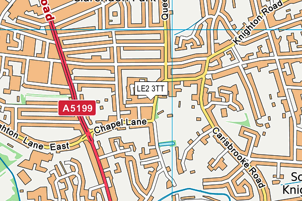 LE2 3TT map - OS VectorMap District (Ordnance Survey)