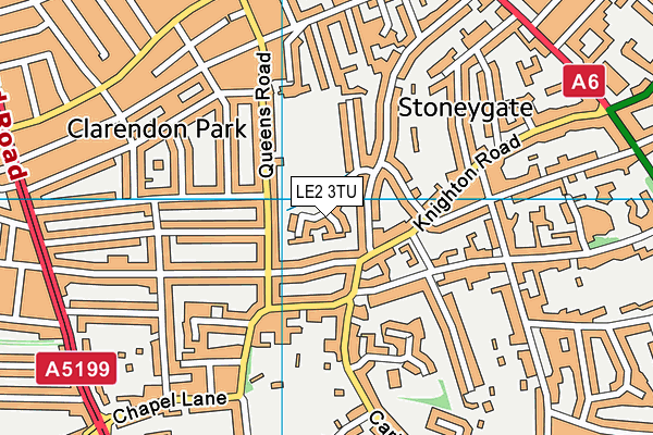 LE2 3TU map - OS VectorMap District (Ordnance Survey)