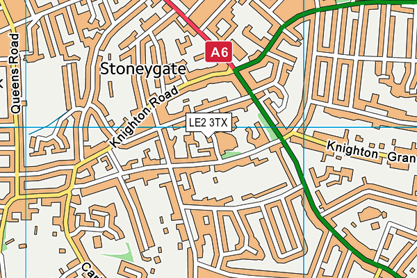 LE2 3TX map - OS VectorMap District (Ordnance Survey)